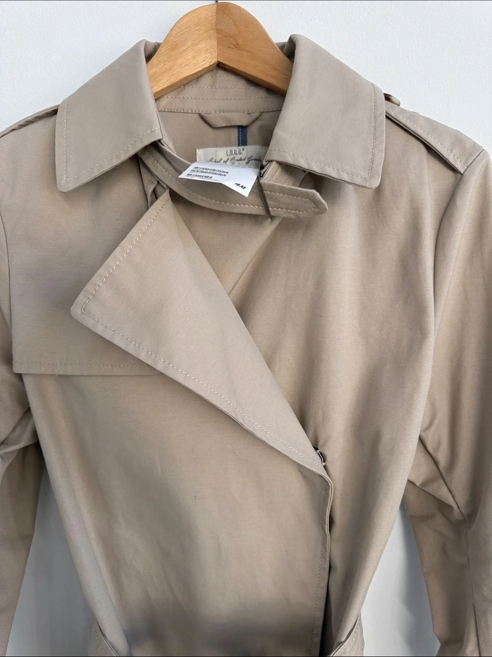 H&M Beige Belted Trench Coat